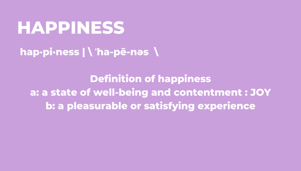 DEFINITION HAPPINESS