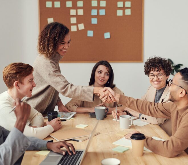 group of people sitting indoors