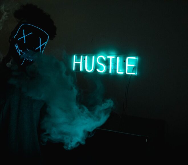 hustle led signage